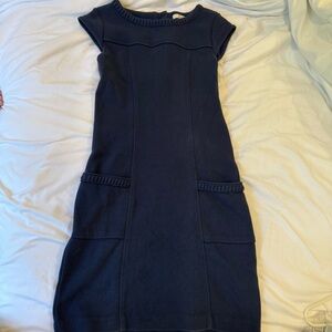 Boden Summer Navy Pique Ponte Sheath Dress size 6P